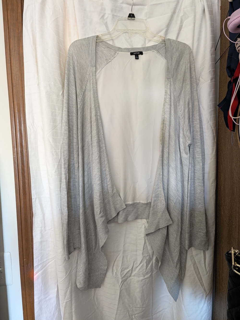 Apt. 9 Heather Gray Open-Front Waterfall Cardigan